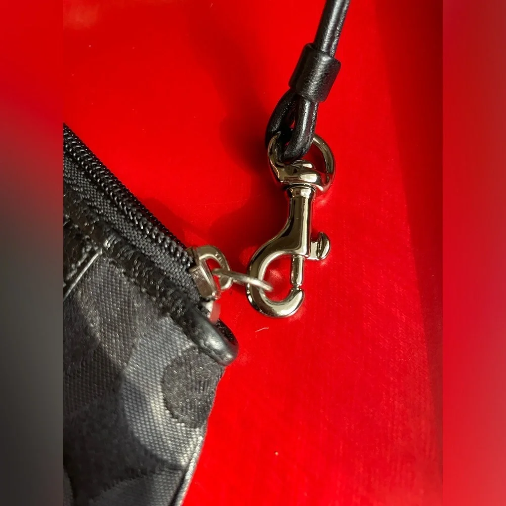 COACH WALLET,Coach Black and Gray Wristlet